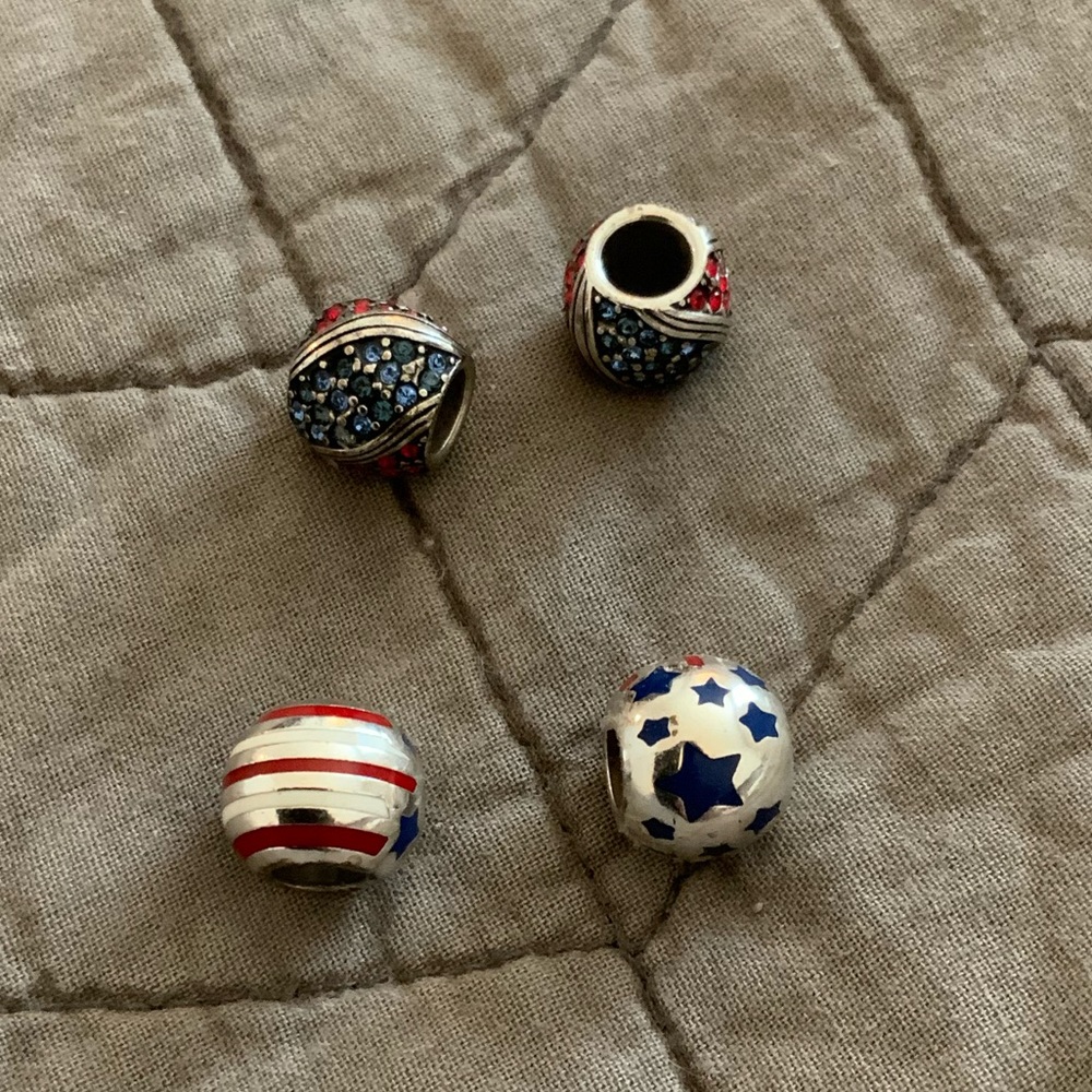 Brighton Americana Patriotic Beads - Set of 4